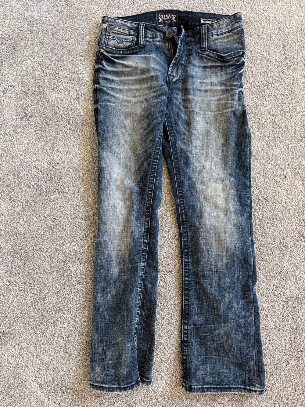 Salvage Faded Blue Men’s Slim Straight Jeans